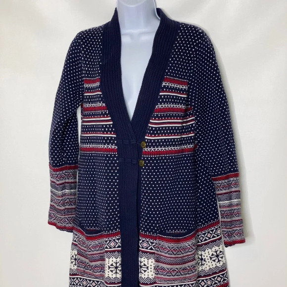 Hanna Andersson long Nordic cardigan Sz small - Picture 1 of 7